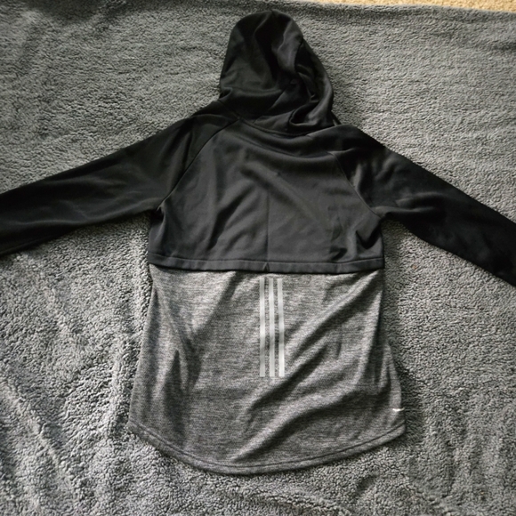 Adidas 2 Tone Black/Grey Zip up Jogger Jacket - Picture 4 of 4